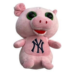 New York Yankees Plush Pink Pig Stuffed Animal Genuine Merchandise FOCO 8"